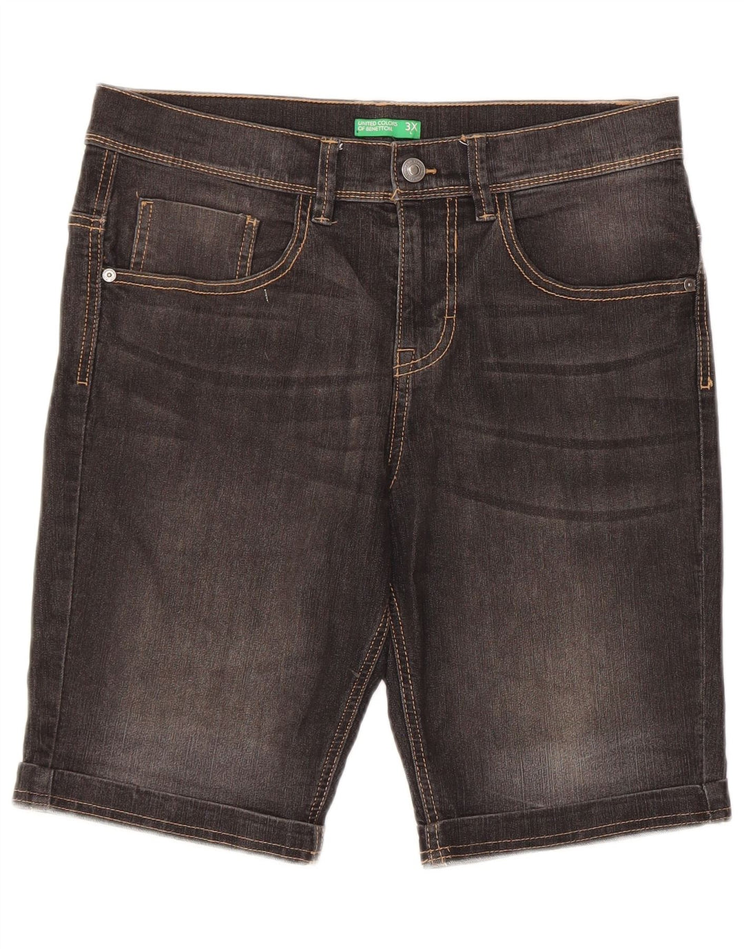 Мужские джинсовые шорты Benetton W32 средние черные