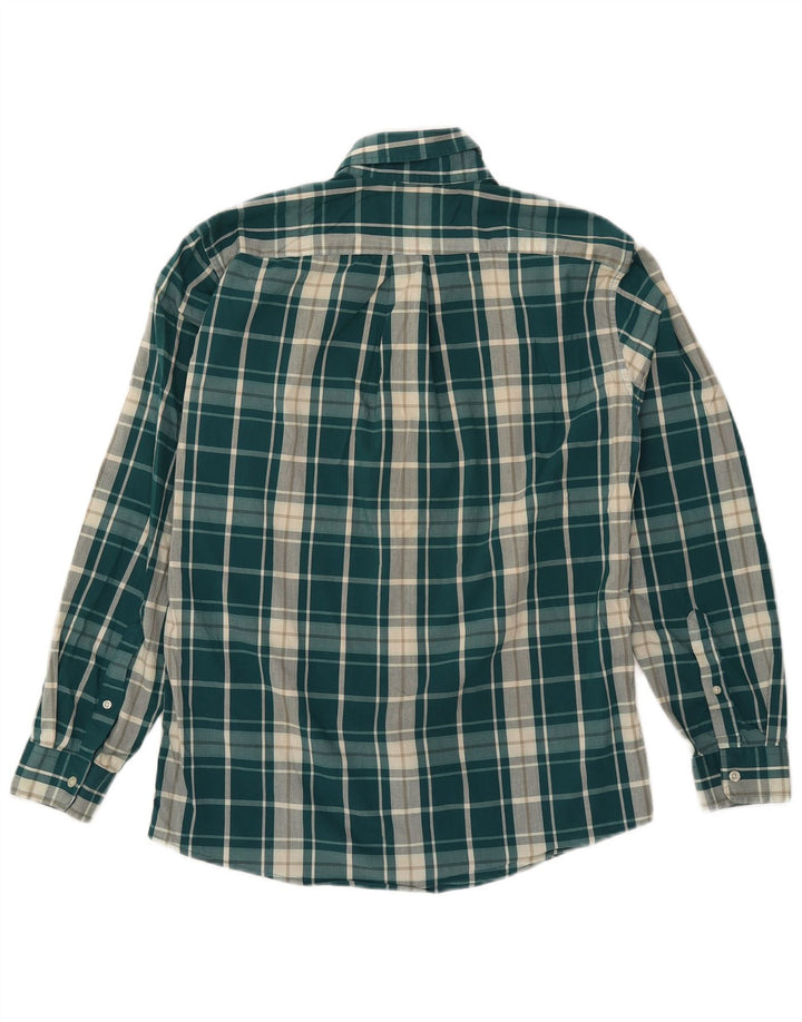 EDDIE BAUER Мужская рубашка классического кроя из хлопка среднего размера в зеленую клетку