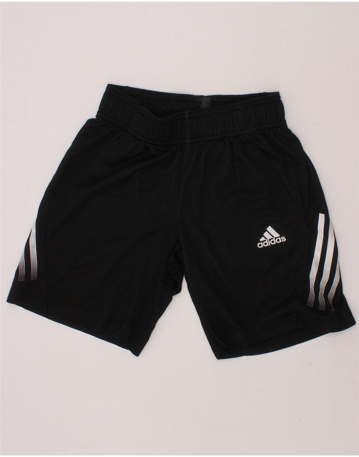 ADIDAS Boys Sport Shorts 9-10 Years  Black Polyester Vintage Adidas and Second-Hand Adidas from Messina Hembry 