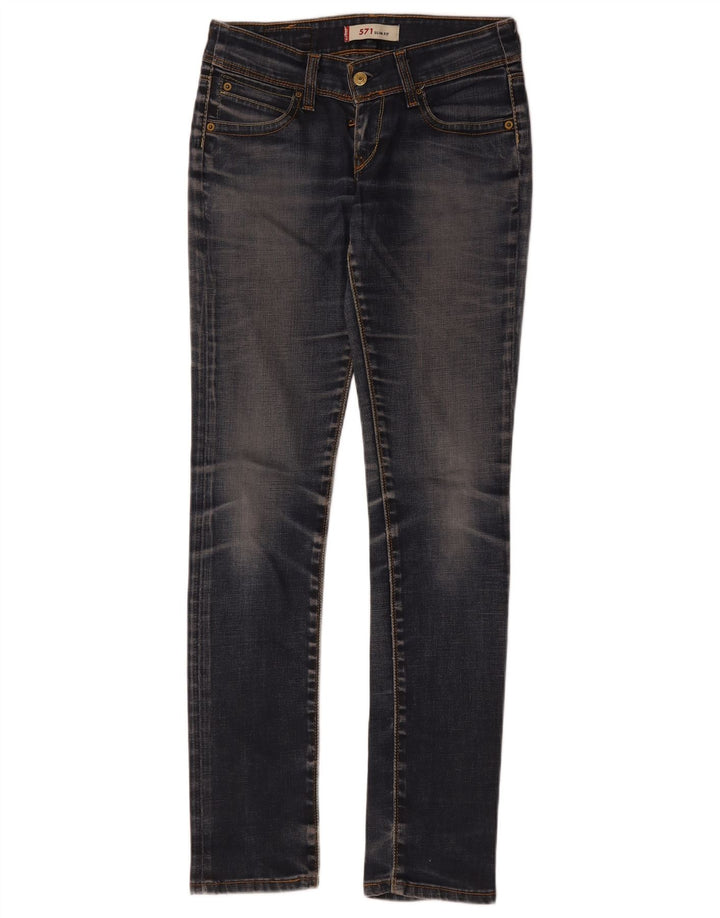 Женские джинсы Levi's 571 Super Low Slim W28 L34 синие, хлопок
