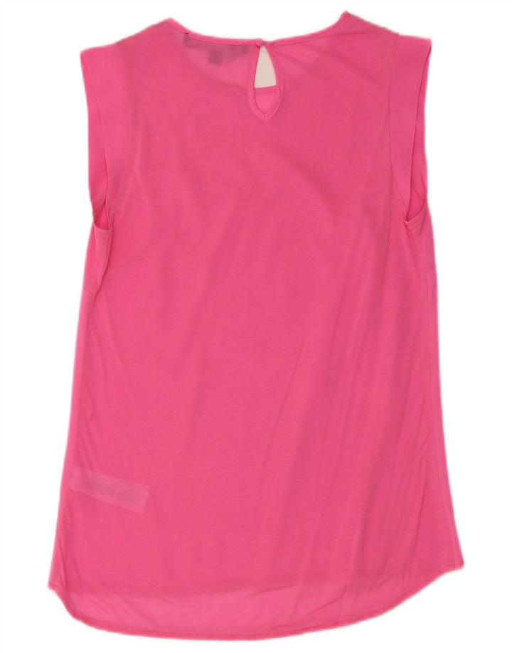 FRENCH CONNECTION Womens Sleeveless Blouse Top UK 6 XS Pink Polyester