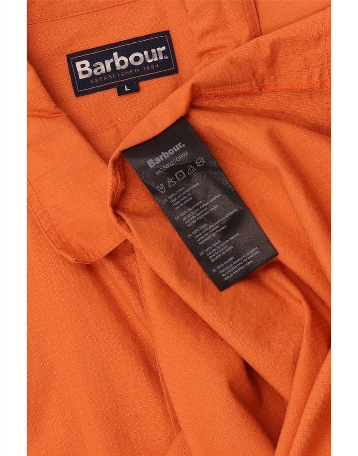 Мужская куртка Barbour UK 40, большая оранжевая, хлопок