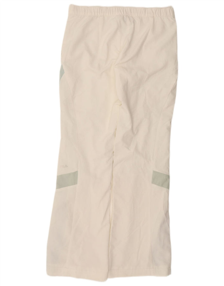 FILA Womens Tracksuit Trousers UK 14 Medium White Colourblock Polyester