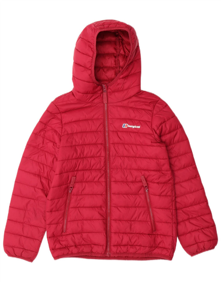 BERGHAUS Пуховик с капюшоном для девочек 11-12 лет Розовый Полиамид