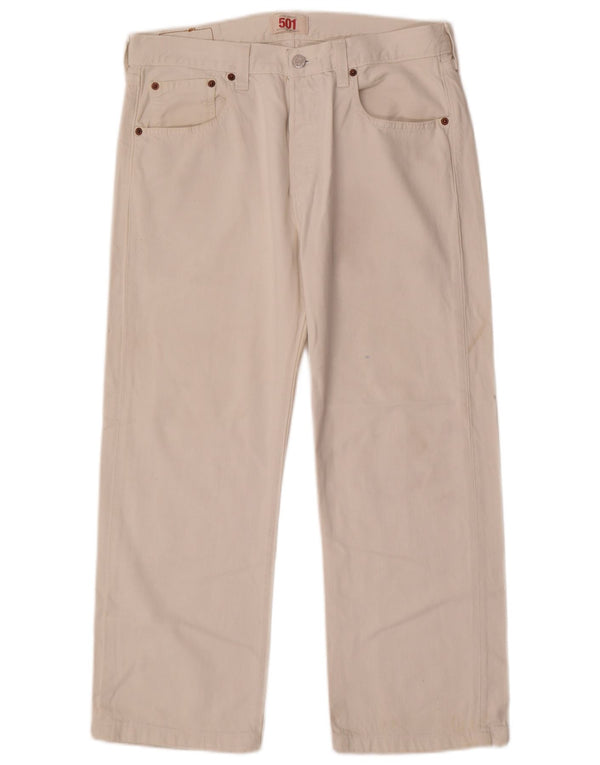 Мужские прямые джинсы Levi's 501 W32 L26, белый хлопок