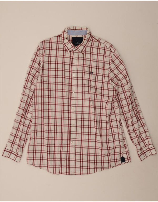Crew Clothing Мужская рубашка классического кроя XL из хлопка в белую клетку