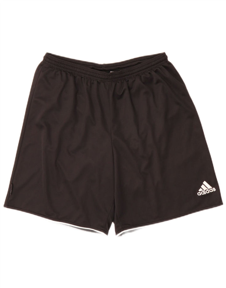 Мужские спортивные шорты Adidas, большие черные из полиэстера