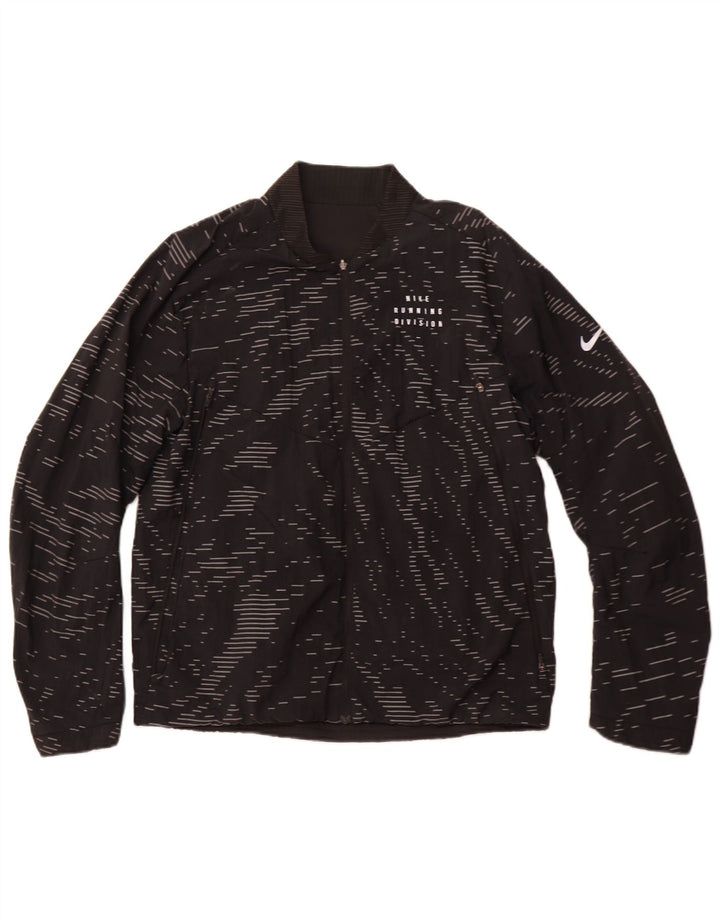 Мужской двусторонний спортивный костюм NIKE Therma-Fit, средний черный в полоску