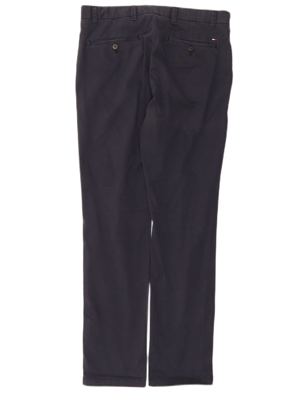 Tommy Hilfiger Мужские узкие брюки-чинос W32 L32 Темно-синие хлопковые