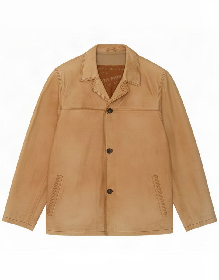 Мужская кожаная куртка David Moore UK 42 XL Brown Classic