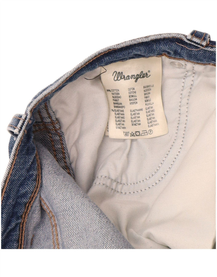 Мужские прямые джинсы WRANGLER стандартного кроя W34 L30, синий хлопок
