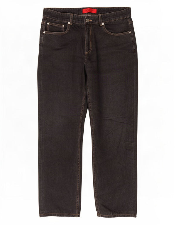 Мужские прямые джинсы Pierre Cardin W36 L32, черный хлопок