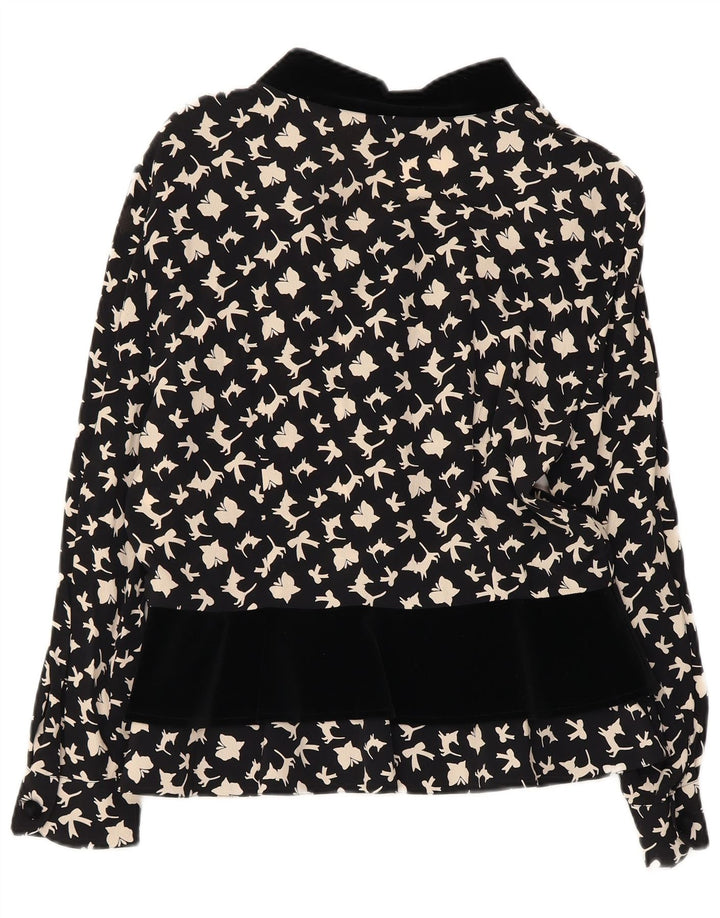 SELENE Женская рубашка-блузка с абстрактным узором, Великобритания, 18 XL, черная бабочка