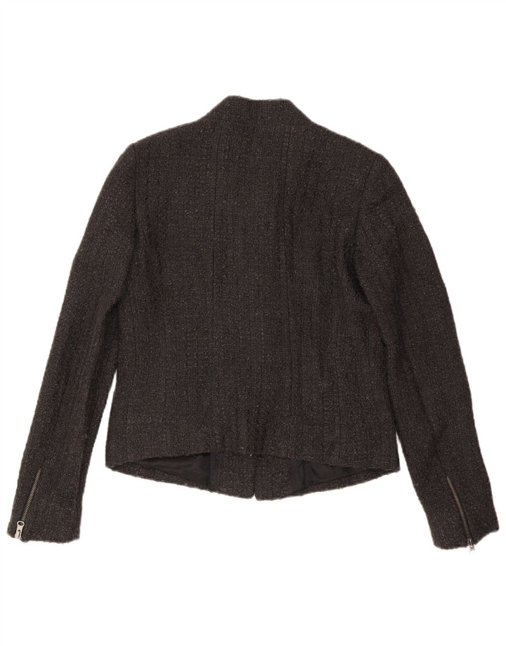 Женский пиджак Massimo Dutti EU 40, средний серый, шерстяной