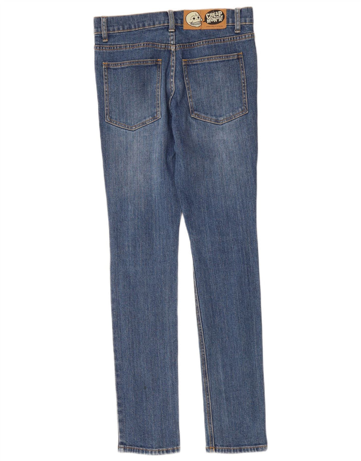 CHEAP MONDAY Женские джинсы скинни W27 L32 Синий хлопок