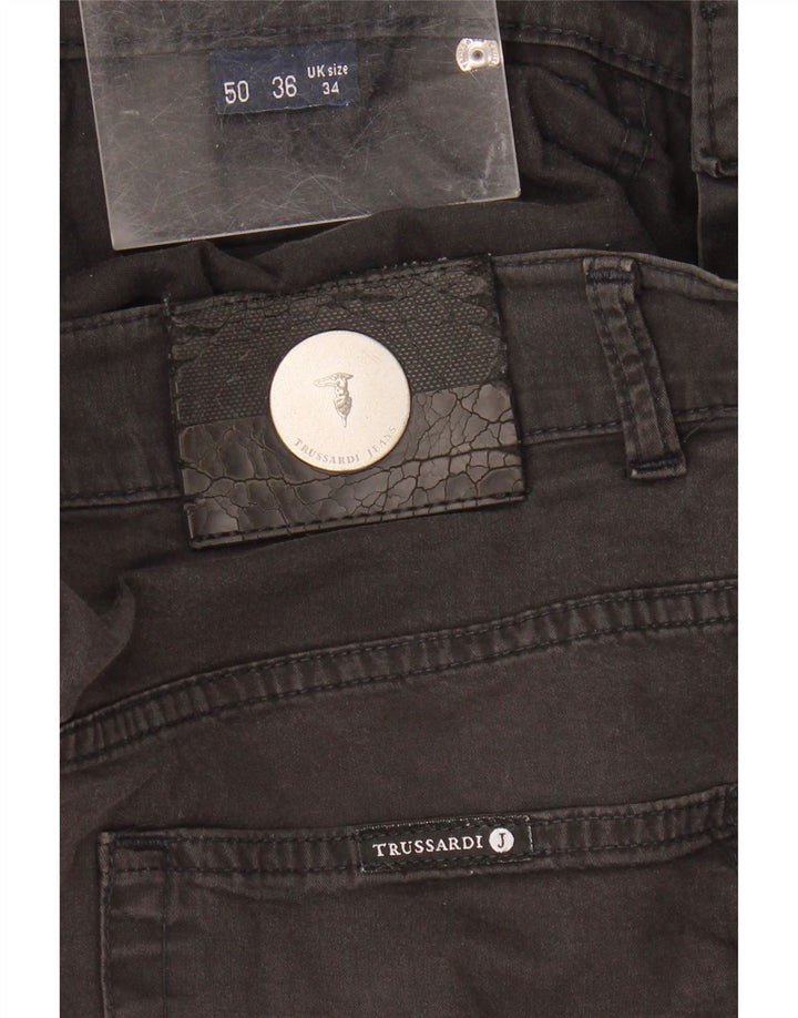 Мужские прямые джинсы Trussardi W34 L28 черные