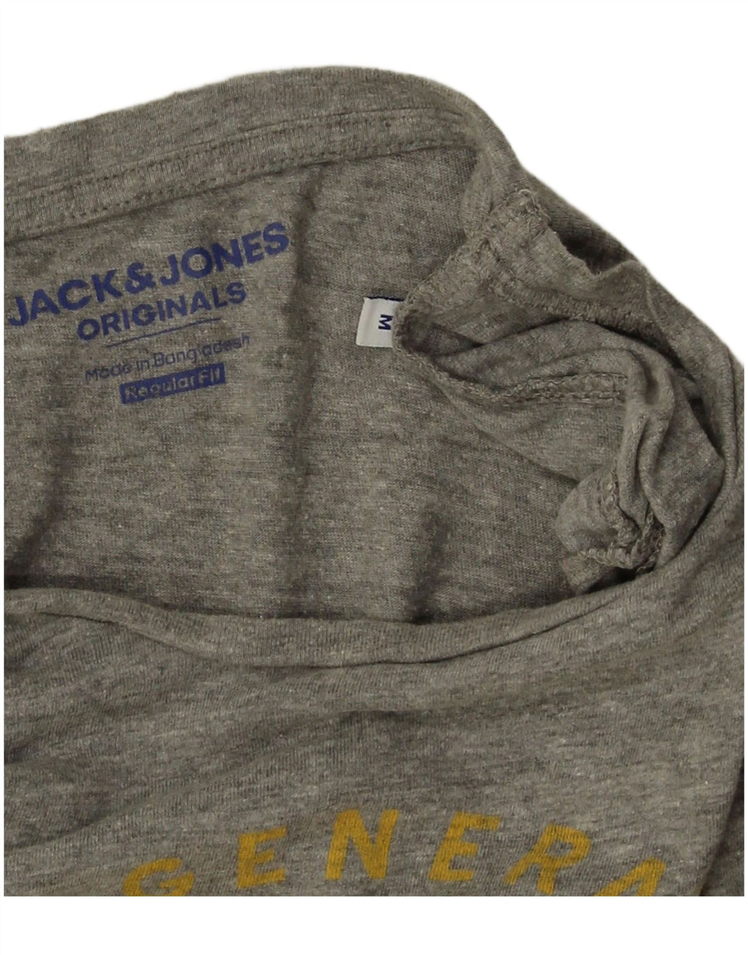 Мужская футболка с рисунком Jack & Jones стандартного кроя, средний серый, в крапинку