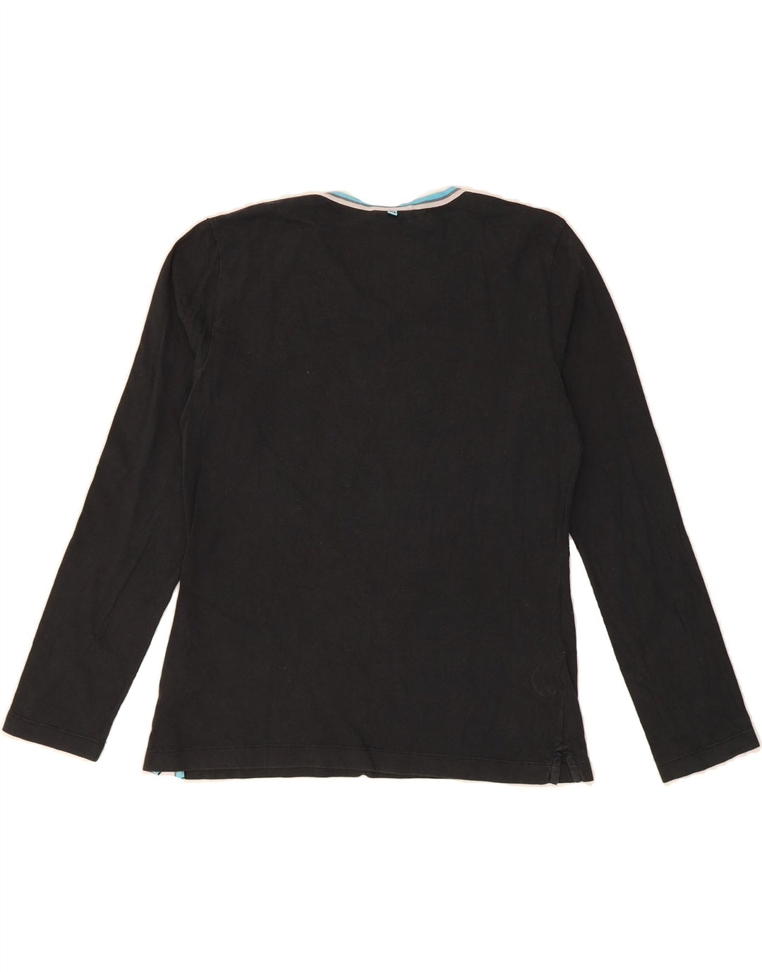 LOTTO Womens Top Long Sleeve UK 16 Large Black Cotton Vintage Lotto and Second-Hand Lotto from Messina Hembry 