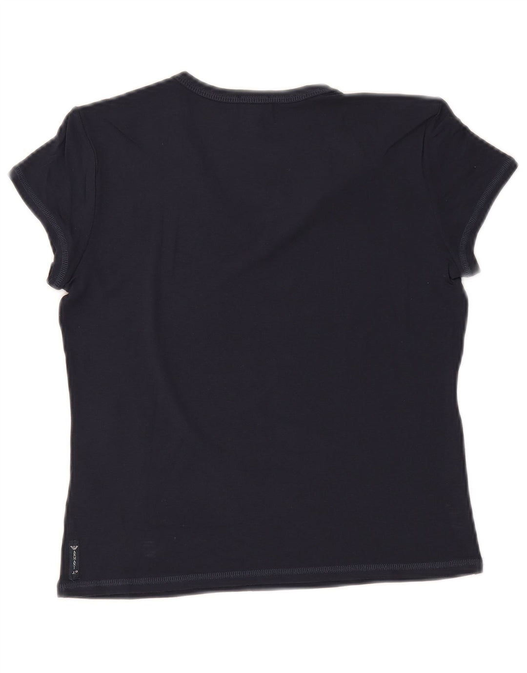 ARMANI JEANS Женская укороченная футболка Top IT 44 Medium Navy Blue Вискоза