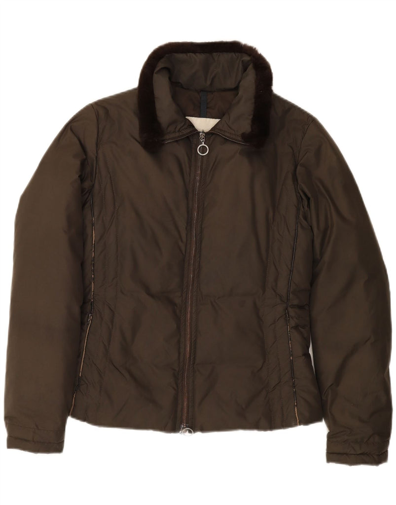 MONCLER Womens Padded Jacket Size 1 Small Brown Polyester Vintage Moncler and Second-Hand Moncler from Messina Hembry 