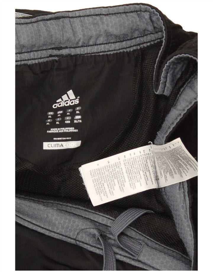 Мужские спортивные брюки Adidas Climacool XL, черные, полиэстер с цветными блоками