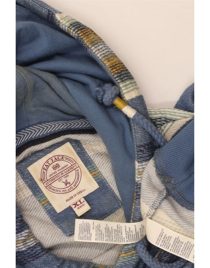 Мужской джемпер с капюшоном Fat Face XL, хлопок в синюю полоску