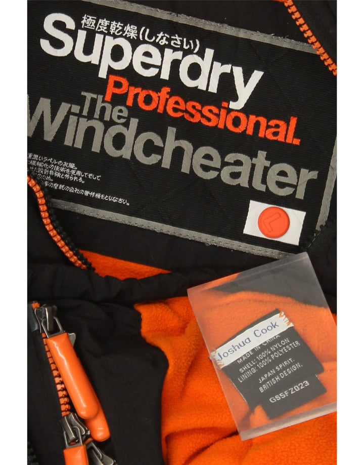 Женская ветровка Superdry The Windcheater UK 16, большая черная нейлоновая куртка