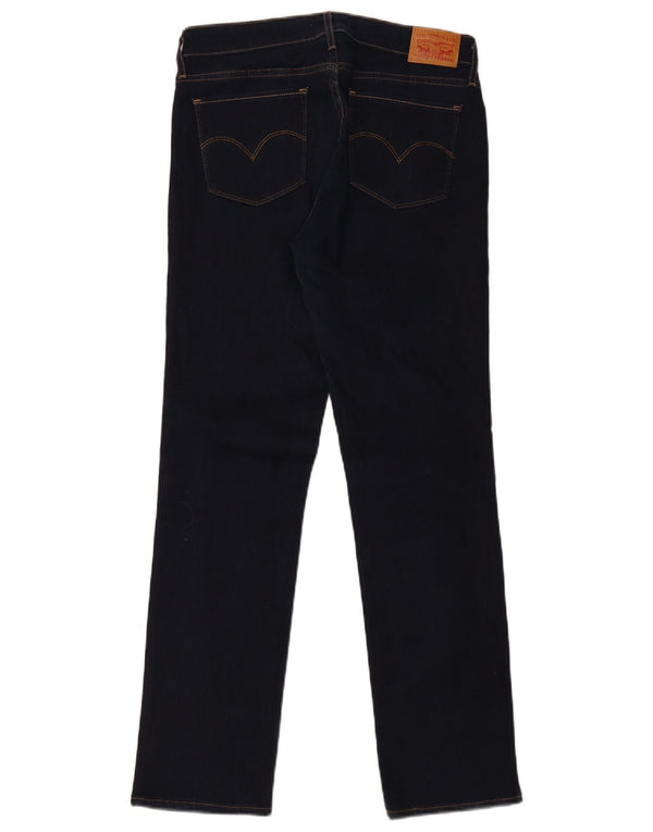 Женские прямые джинсы Levi's 714 W29 L31 темно-синие, хлопок