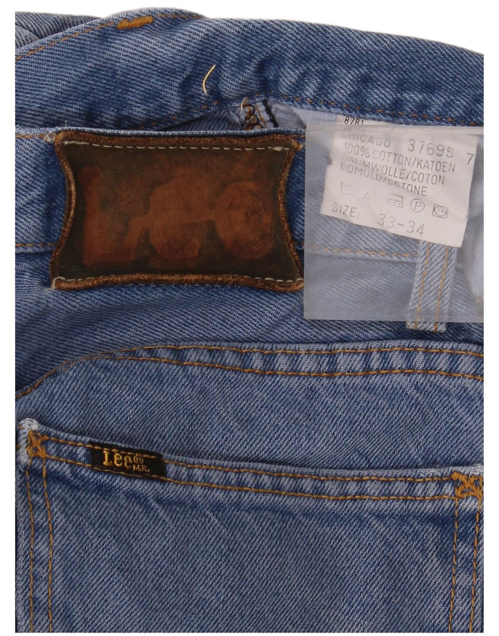 Мужские прямые джинсы LEE Chicago W33 L34, синий хлопок