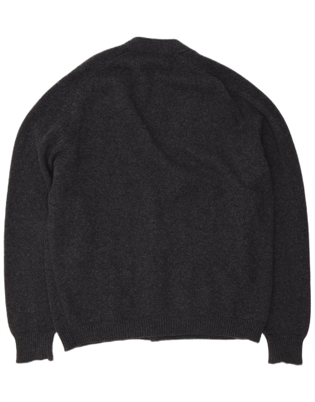 Alan Paine Mens Cardigan Sweater 2XL Grey Lambswool