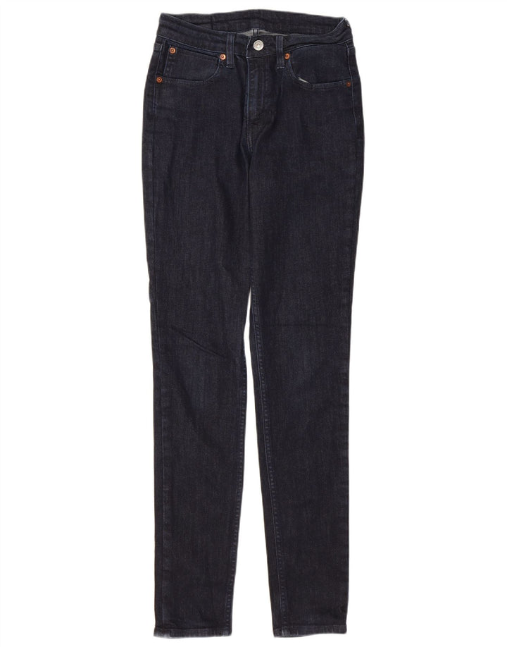 Женские джинсы скинни LEVI'S W27 L32 Темно-синий хлопок