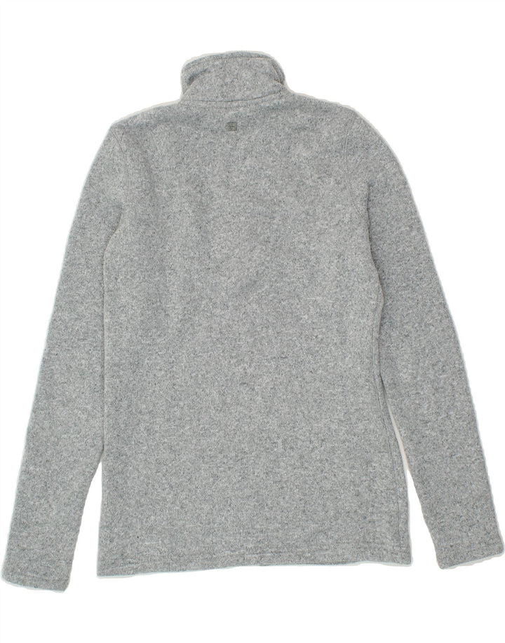 MOUNTAIN WAREHOUSE Womens Zip Neck Fleece Jumper UK 8 Small  Grey Vintage Mountain Warehouse and Second-Hand Mountain Warehouse from Messina Hembry 