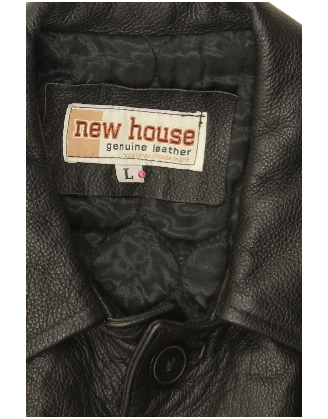 Винтажная мужская кожаная куртка UK 40, большая черная кожаная