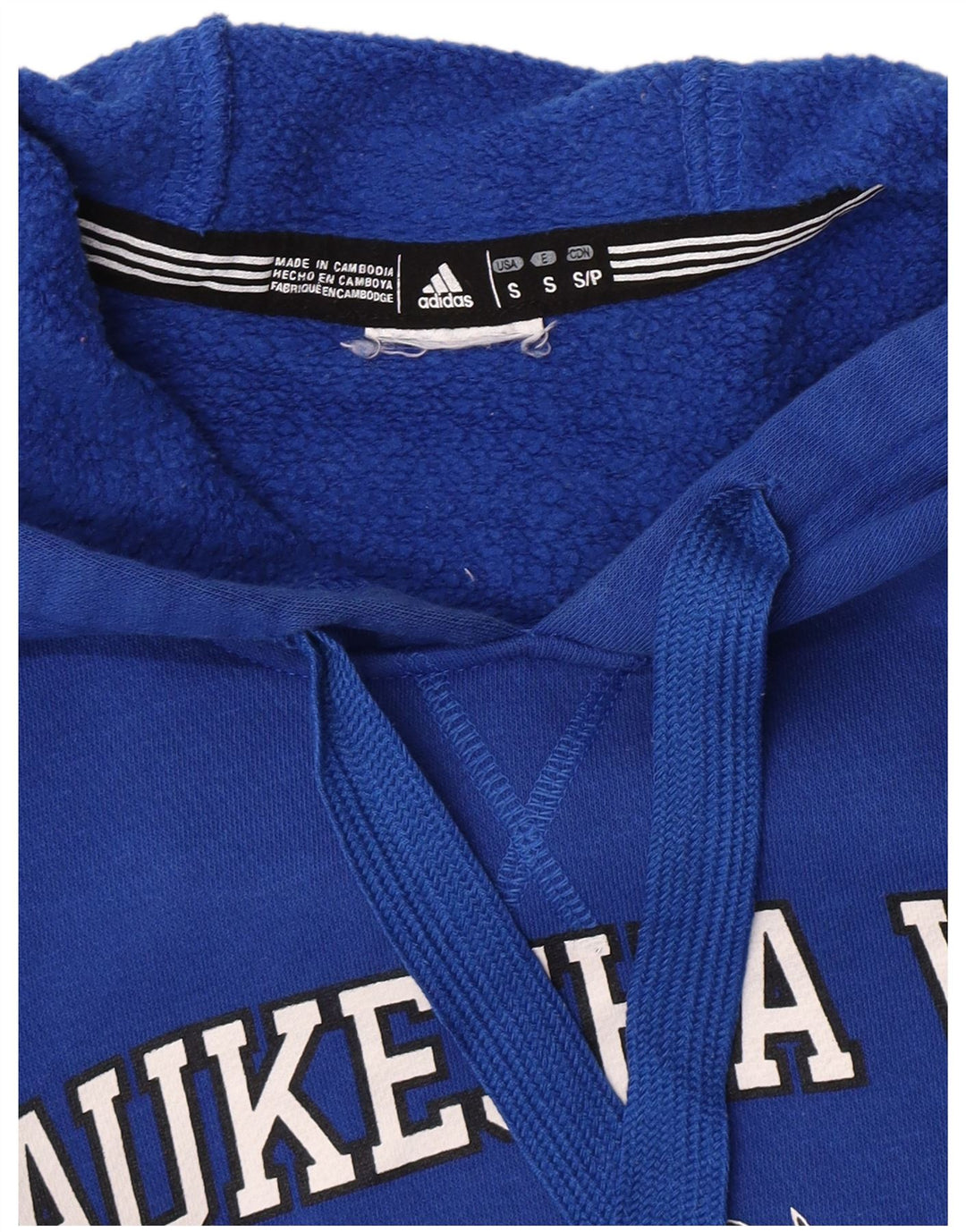 Мужской джемпер с капюшоном Adidas Wolverines, маленький синий