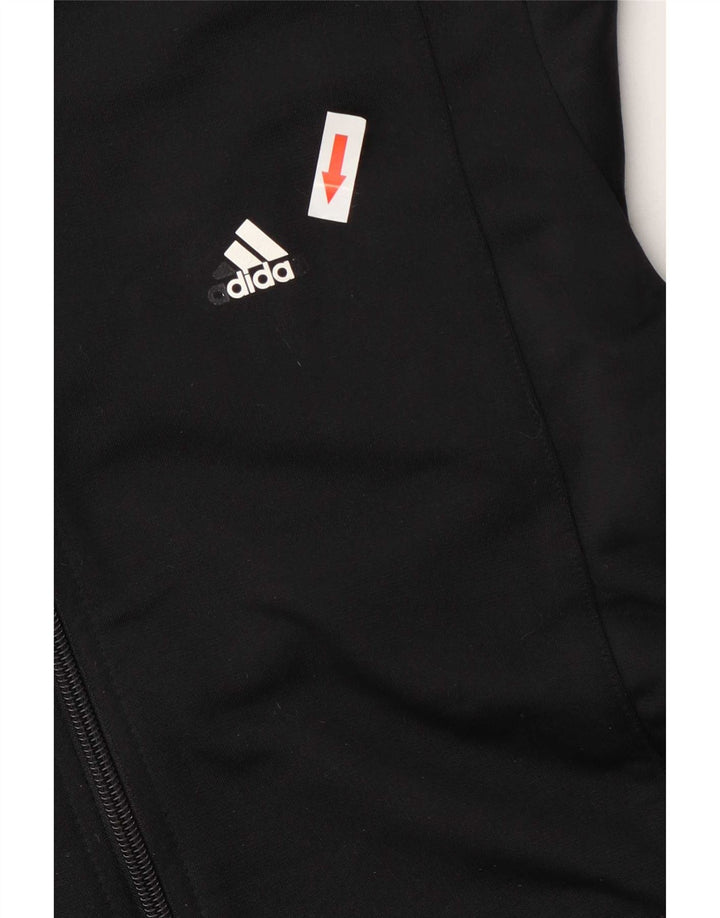 Женская спортивная куртка Adidas UK 8/10, маленький черный полиэстер