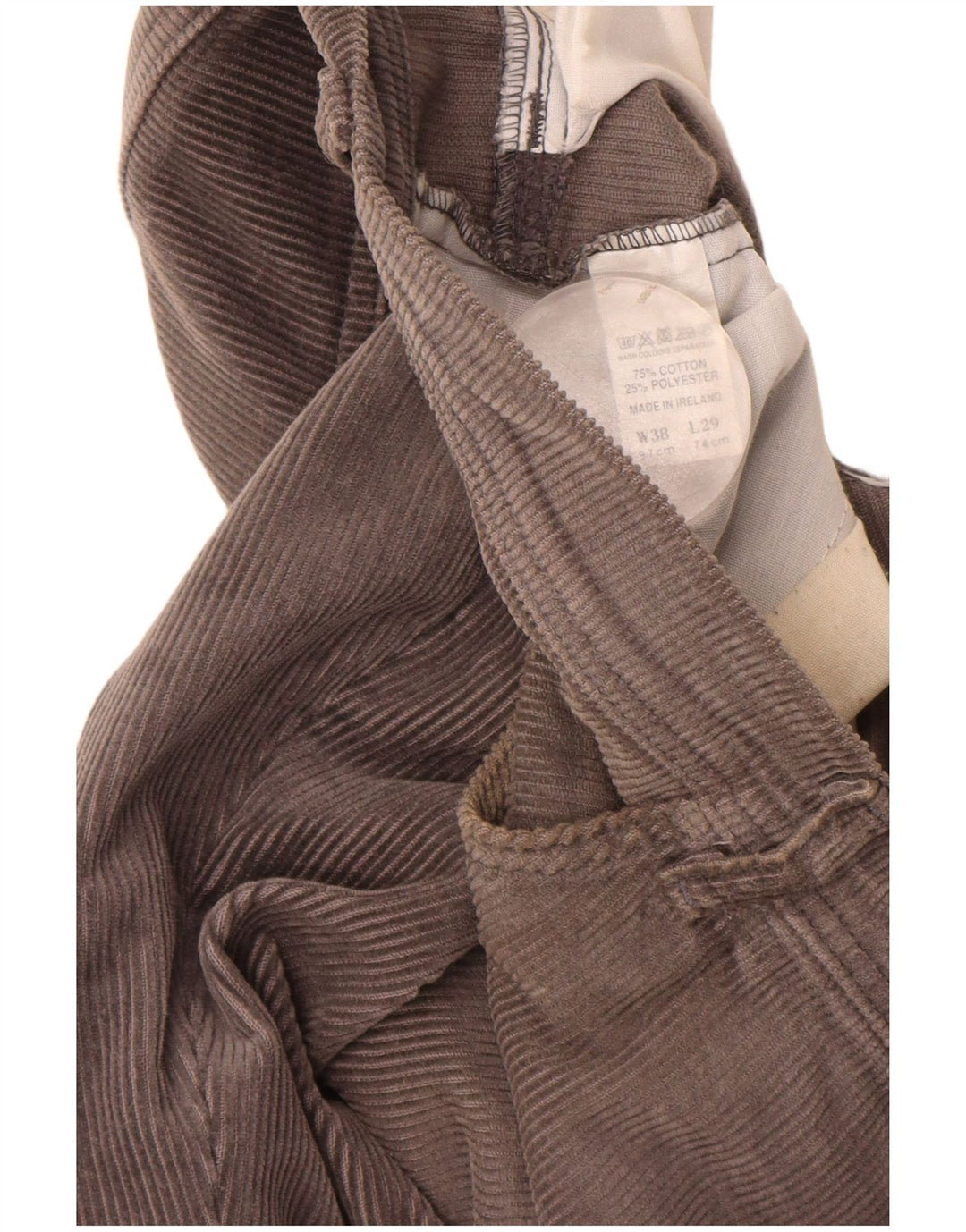 Мужские прямые вельветовые брюки Farah W38 L29, серые, хлопковые