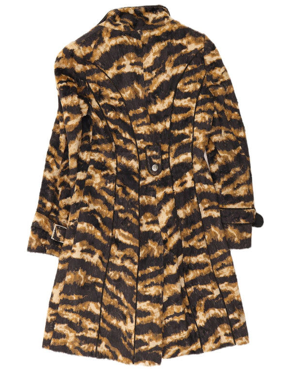 Женский тренч Karen Millen UK 10, маленький коричневый, хлопок с животным принтом