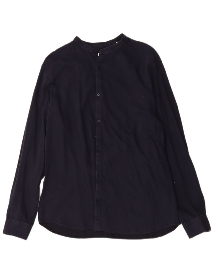 Мужская рубашка Jack & Jones XL, темно-синяя, хлопок