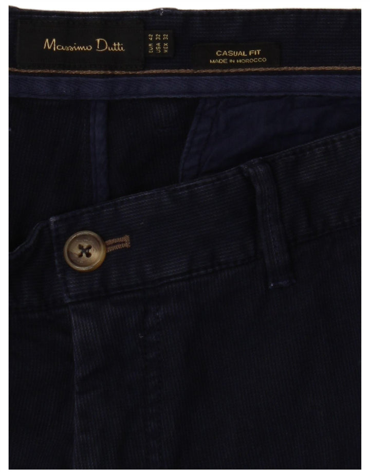 Мужские повседневные брюки-чиносы MASSIMO DUTTI EU 42, большие W32 L32, темно-синие