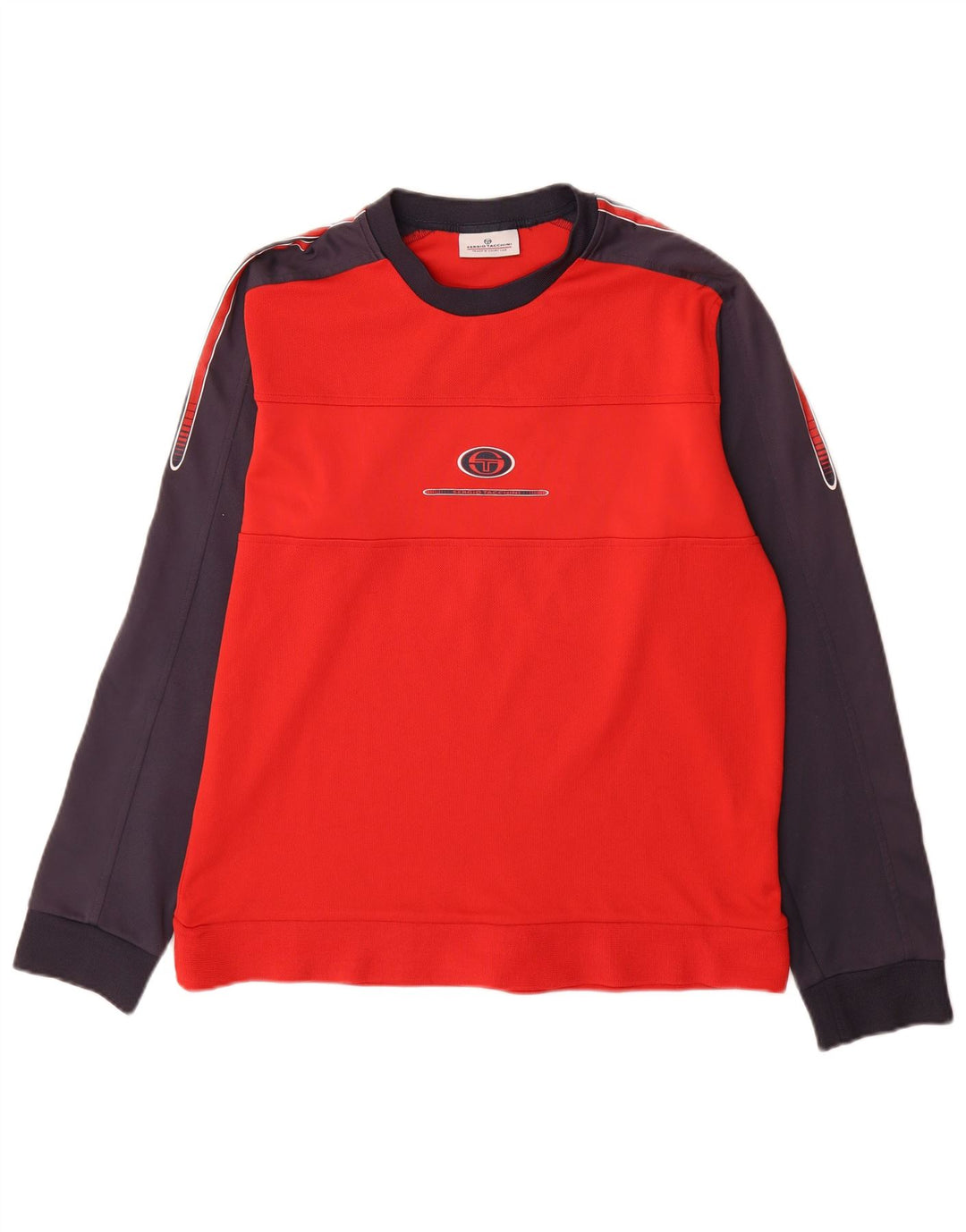 Мужской свитшот с рисунком Sergio Tacchini, большой красный с цветными блоками