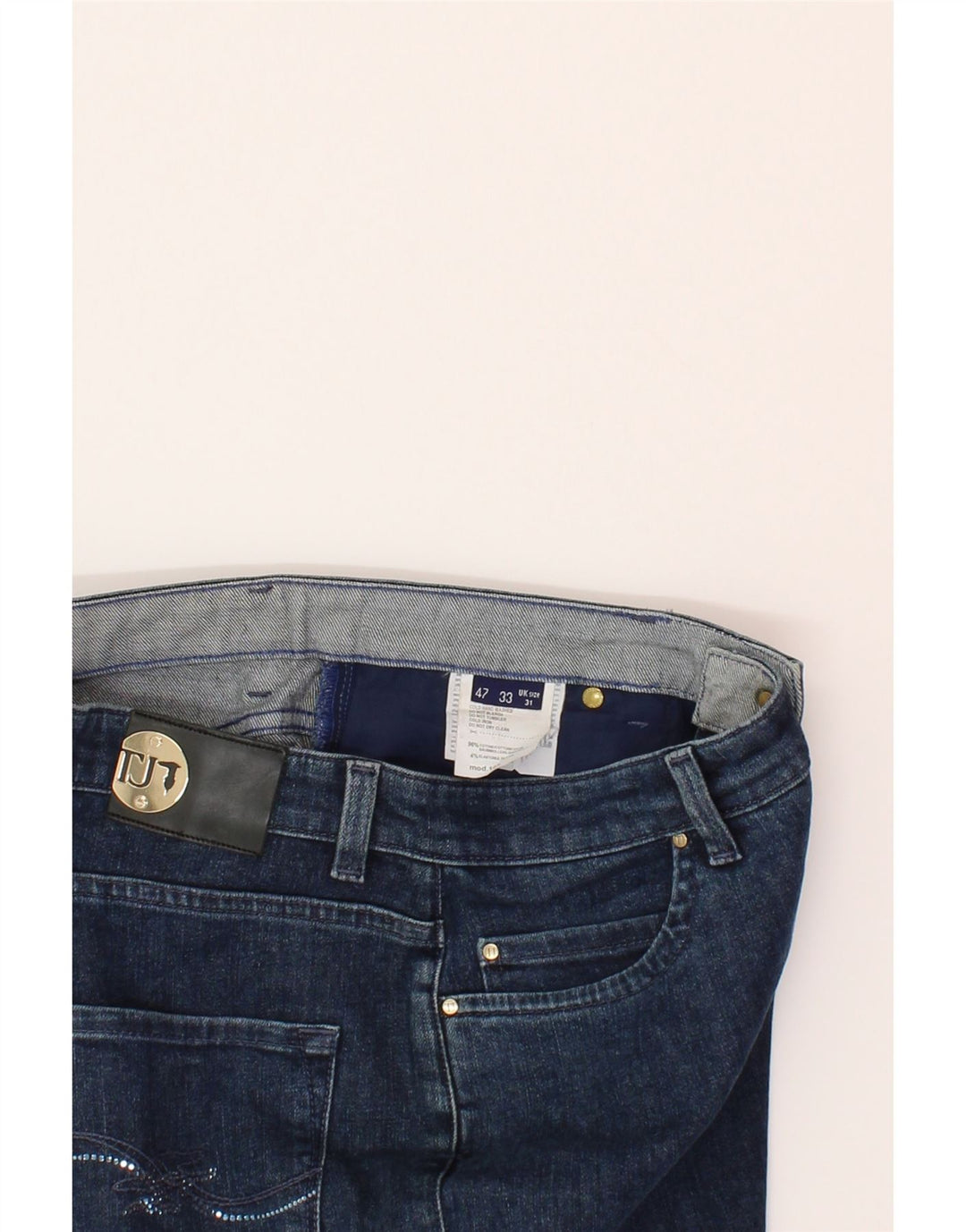 TRUSSARDI Womens Straight Jeans W31 L28 Blue Cotton Vintage Trussardi and Second-Hand Trussardi from Messina Hembry 