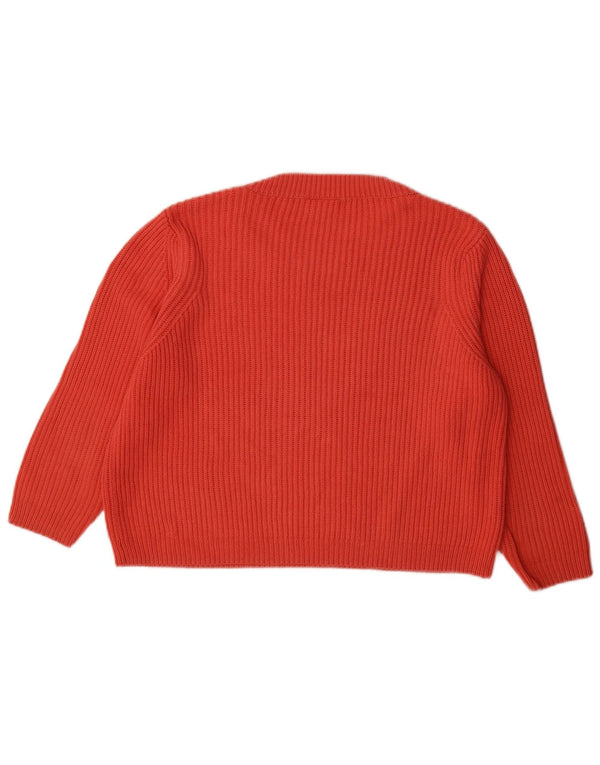 Topshop Womens Boat Neck Jumper Sweater UK 12 Medium Pink Cotton
