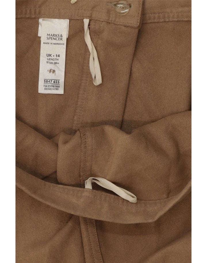 Женская юбка-труба Marks & Spencer UK 14, большая W32, коричневый полиэстер