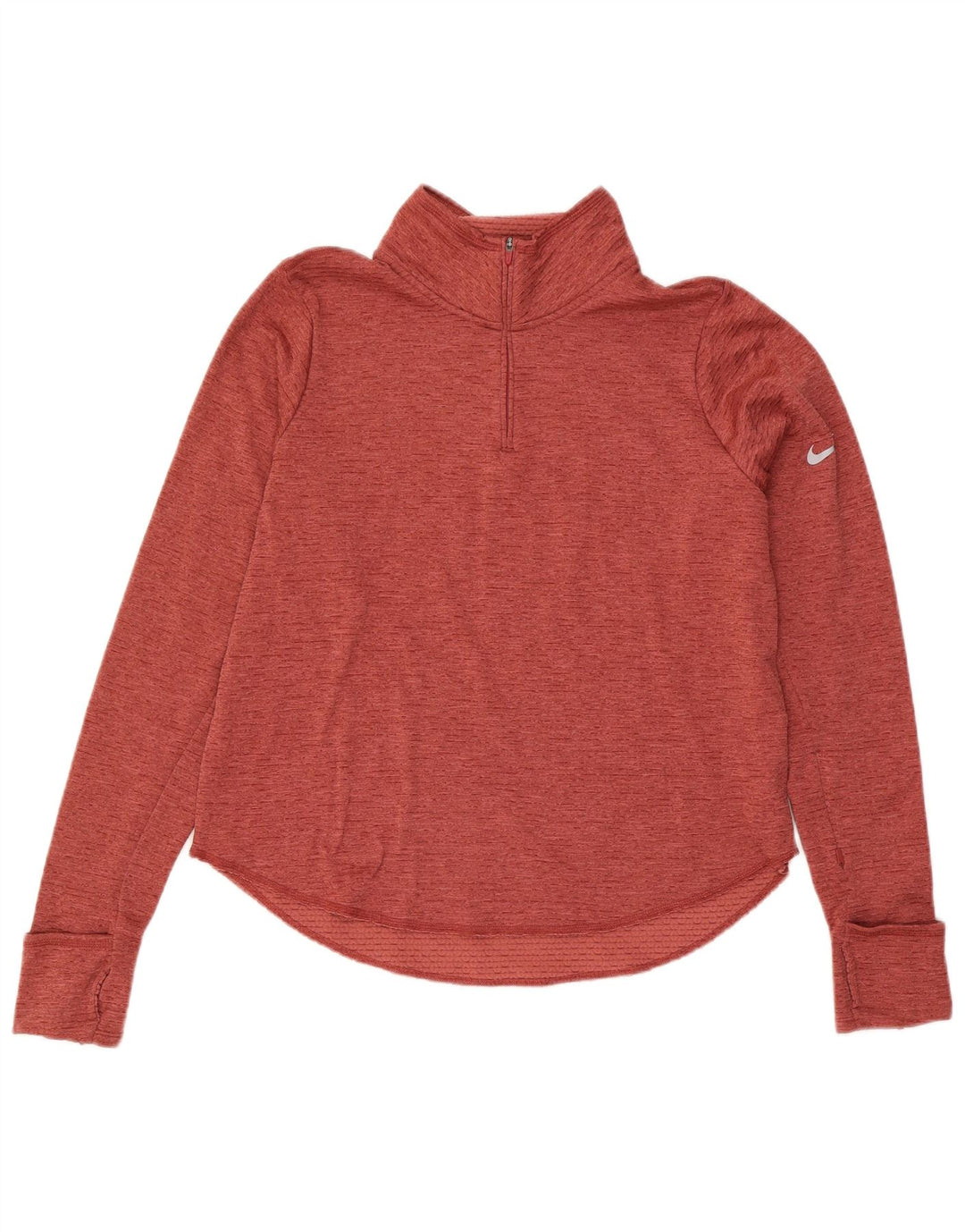 Женский спортивный костюм-пуловер с воротником на молнии Nike Dri Fit UK 16, большой красный в крапинку