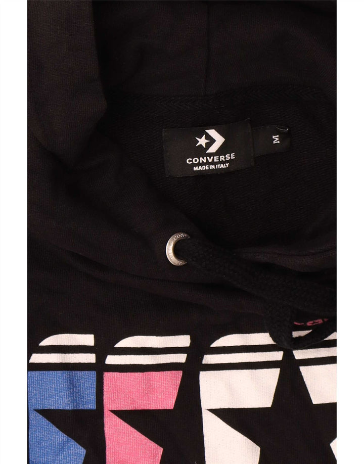 Мужской джемпер с капюшоном Converse с рисунком, средний черный, хлопковый