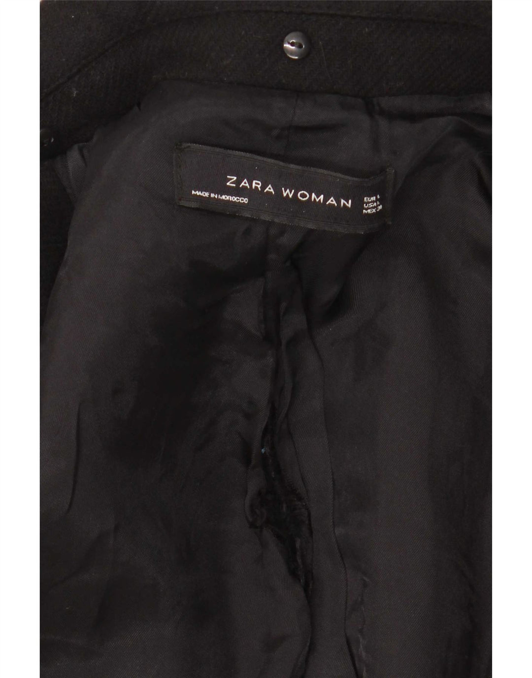 Женское пальто Zara UK 14, большое черное