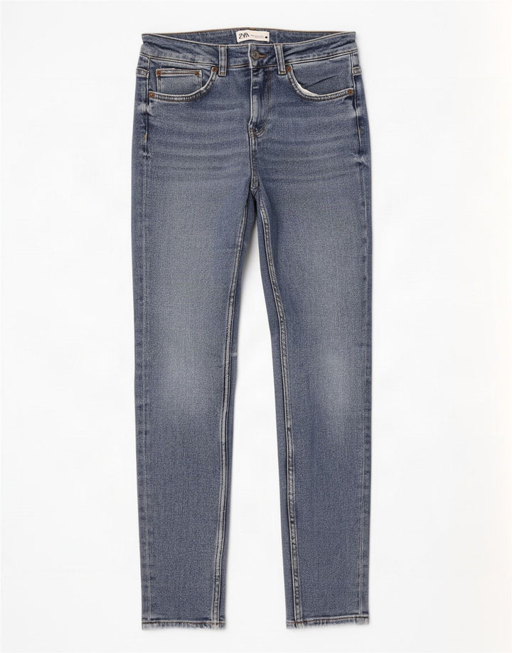 Женские узкие джинсы Zara EU 40 Medium W30 L28 Синие, хлопок