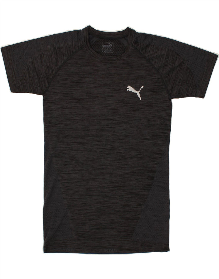 PUMA Mens T-Shirt Top Small Black Polyamide Vintage Puma and Second-Hand Puma from Messina Hembry 