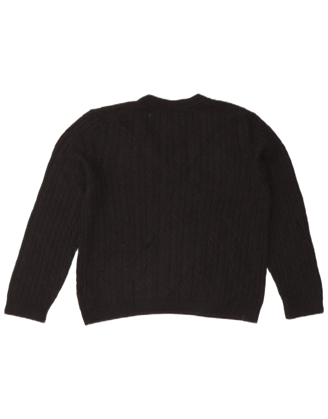 TOMMY HILFIGER Женский джемпер с v-образным вырезом UK 14, средний черный нейлон