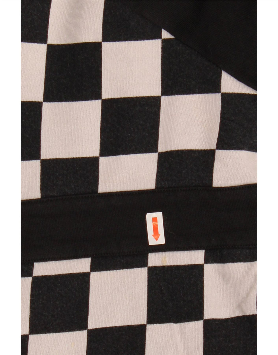 Женский укороченный джемпер оверсайз VANS UK 10, маленький черный с геометрическим узором